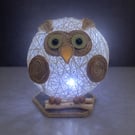 Owl Light – Handmade Twine Owl with Fairy Lights, Rustic Woodland Home Decor