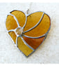 Golden Wedding Heart Swirl Stained Glass Suncatcher Handmade Gold  Anniversary - Image 5