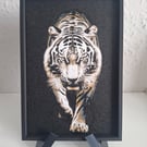 Tiger Portrait 3D HueForge Framed Print - 8 x 5.5 Inch - Stand Included