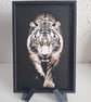 Tiger Portrait 3D HueForge Framed Print - 8 x 5.5 Inch - Stand Included