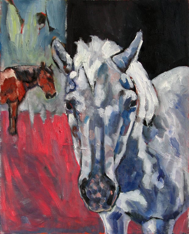 Old Grey Horse Kent Painting on canvas