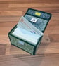 Business card holder - green mix pattern and velcro closure - Image 5