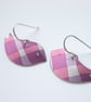 Bird earrings in pink and purple - Image 2