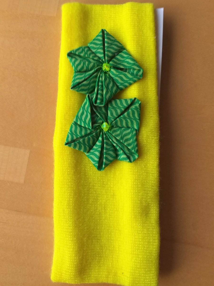 Yellow Kanzashi Headband