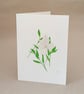 White Periwinkle handmade card & original pencil artwork - Image 1