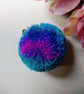 Wool Pompom Bag Charm, Fluffy Pompom Keyring, 7cm, Gift Idea.