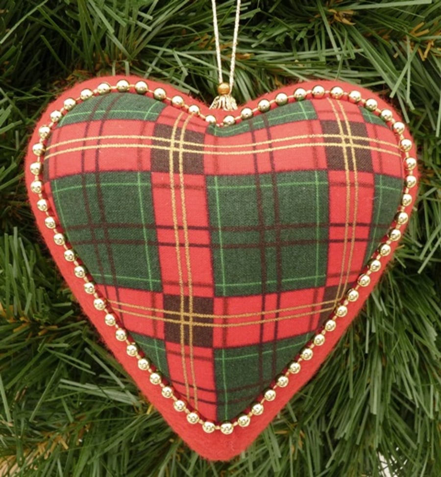 Christmas Hanging Decoration In Festive Fabric