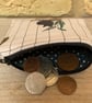 Black Cat Print Fabric Quilted Midi Purse - Image 7