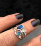 Blue Topaz Stack Ring, pebble ring, sea themed jewelery, gift for her, ocean,  - Image 6