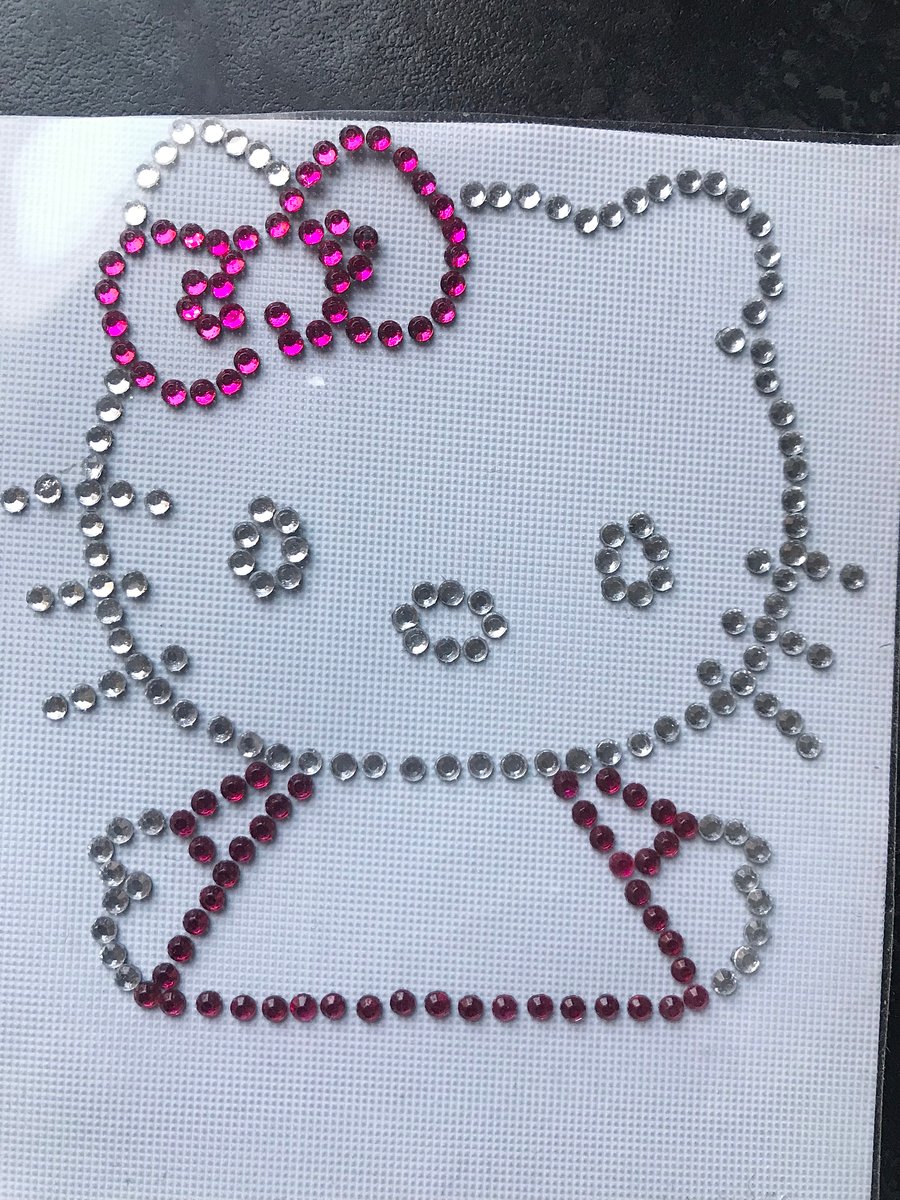 Hotfix Rhinestone Hello kitty transfer