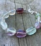 Fluorite Bracelet, Gemstone Beaded Bracelet, - Image 1