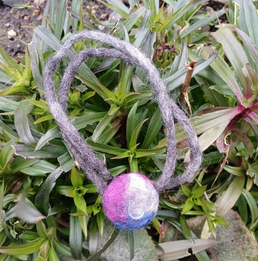 Magenta, Blue and Grey pendant