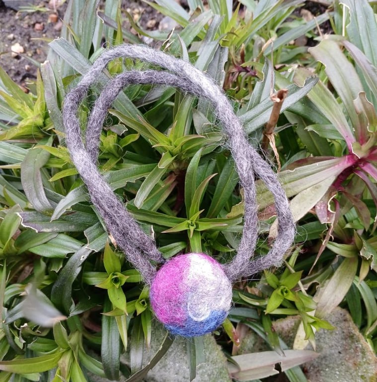 Magenta, Blue and Grey pendant