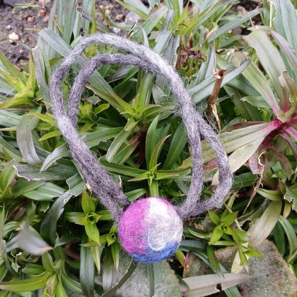Magenta, Blue and Grey pendant