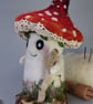 Needle Felted Mushroom Forager - Woollen Decoration  - Image 2
