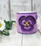 Seconds Sunday end of line. Pansy mug hug, mug cosy mug cozy, flower mug cosy - Image 2