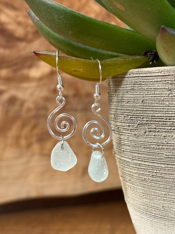 Handmade seaglass earrings 