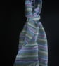 Lightweight multicoloured crinkle weave, micro hemmed summer scarf.  - Image 1