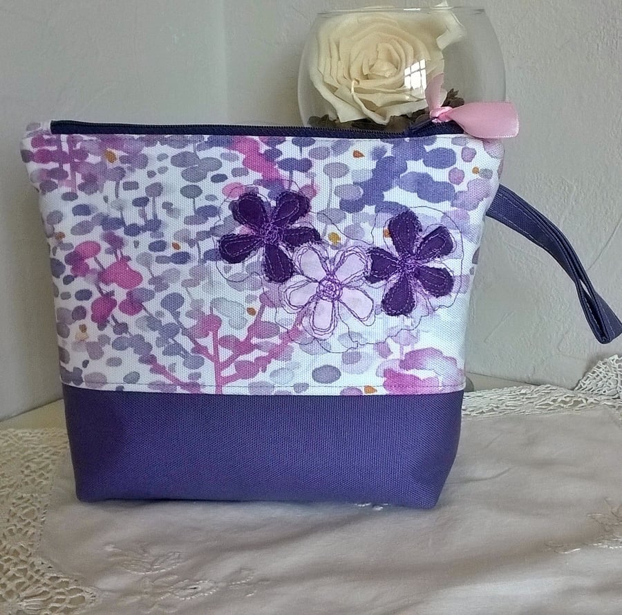 Beauty Bag Flowers Purple