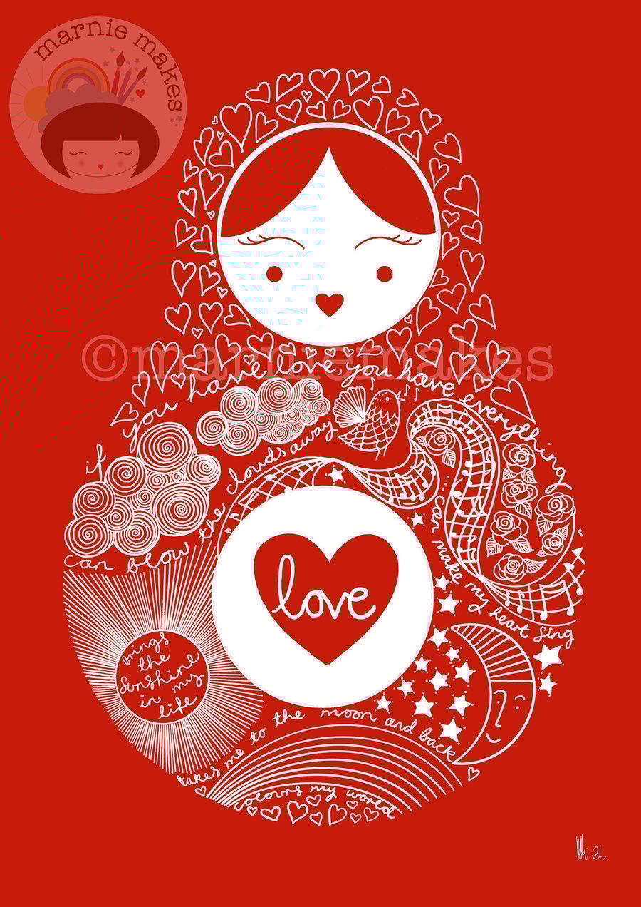 If You Have Love You Have Everything (Red)- A4 Giclee print