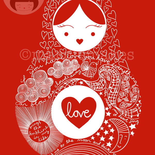 If You Have Love You Have Everything (Red)- A4 Giclee print