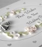 Wedding congratulations card with paper quilling flowers - Image 1