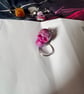 Handmade resin skull keyring