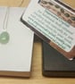 Small simple oval Green Aventurine pendant Necklace. Reiki charged - Image 5