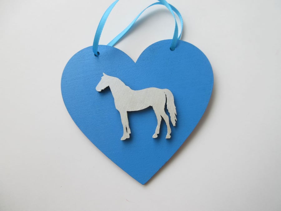 Horse Love Heart Hanging Decoration Valentine Pony