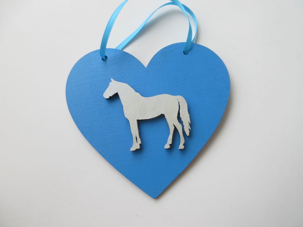 Horse Love Heart Hanging Decoration Valentine Pony