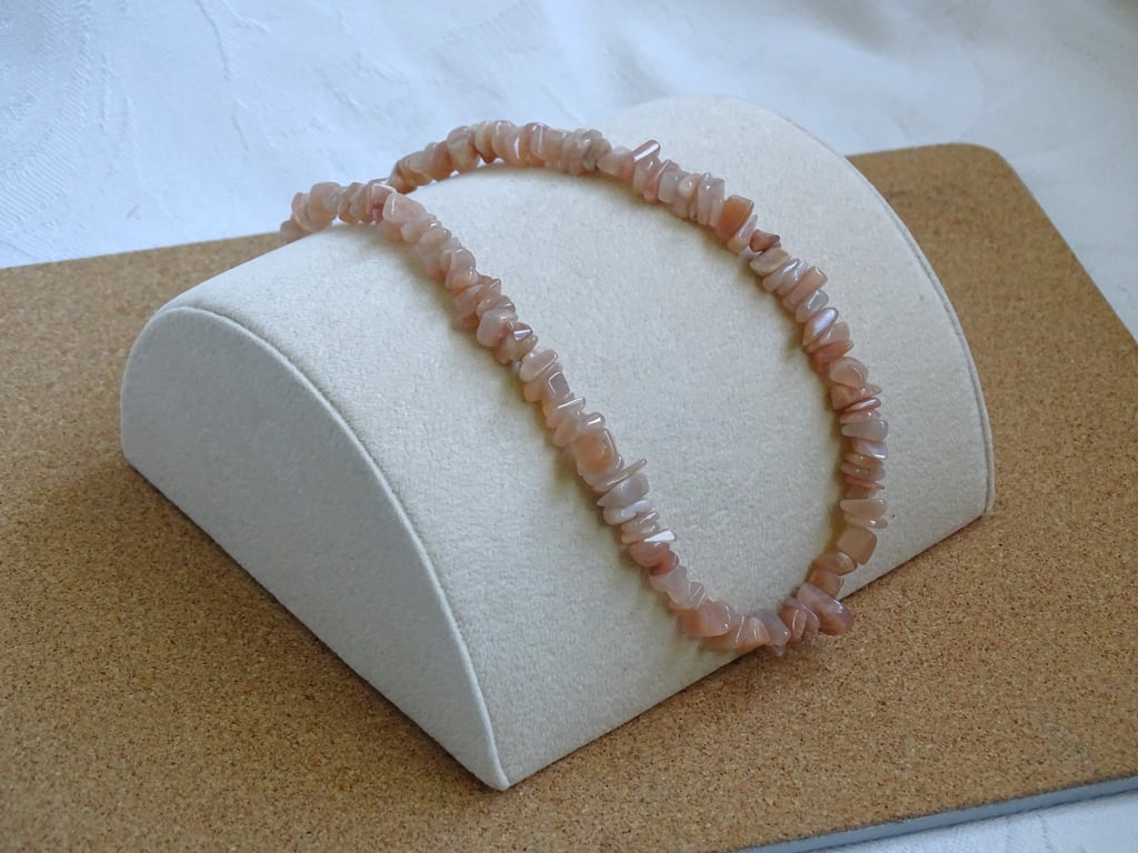 Peach Moonstone Necklace