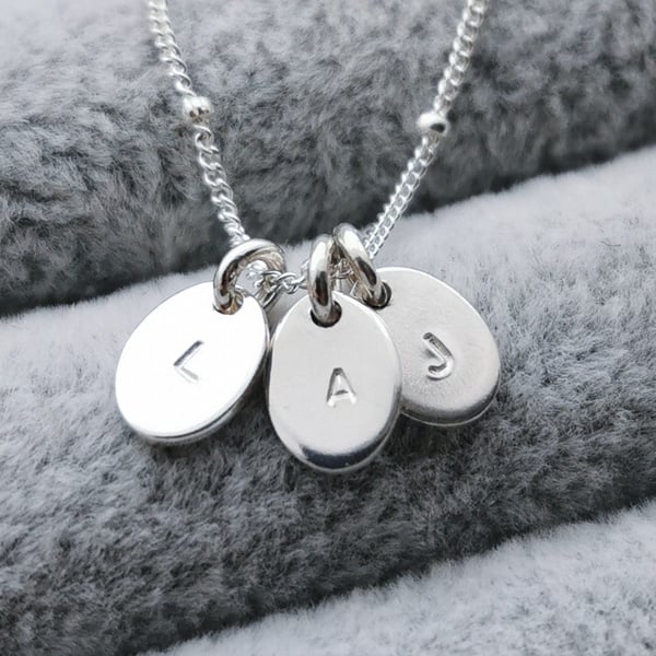 Personalised sterling silver family necklace