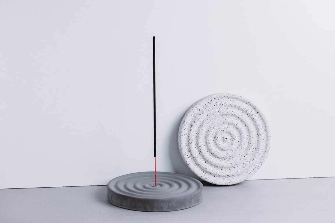 Terrazzo Concrete Incense Holder: Modern Minimalist Design