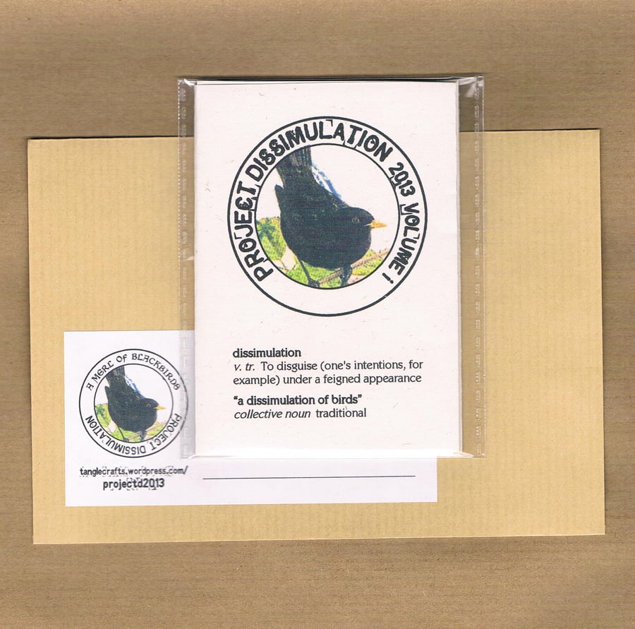 A DISSIMULATION of BIRDS Vol 1 - postage stamps, collective nouns, charity zine 