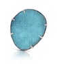 Sea Blue Enamel, Copper and Silver Brooch - Image 2