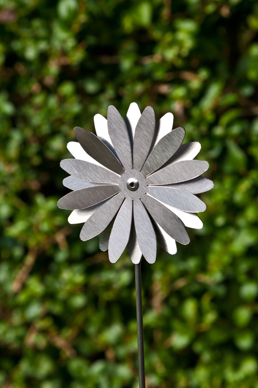 Stainless Steel Daisy Metal Flower stem, Silver Flower, Home & Garden Ornament