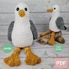 Sidney the Seagull Crochet Pattern, Seagull Amigurumi Pattern