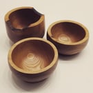 A set of three Hand Made English Ash Bowls Bundle 4