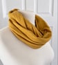Mustard Gold with Gold Speckles Infinity Scarf, 100% cotton  - Image 4