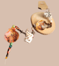 Shell Deer Decoupage Hanging Decoration 