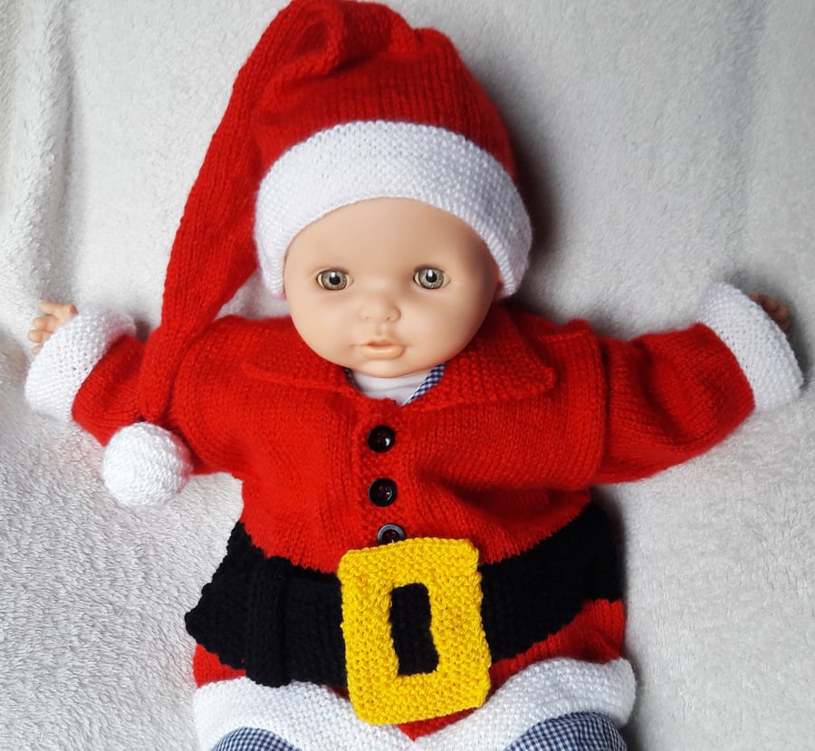 Baby's Santa jacket and hat