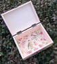 Wooden Pine Jewellery Keepsake Box Highland Cow Floral - Image 4