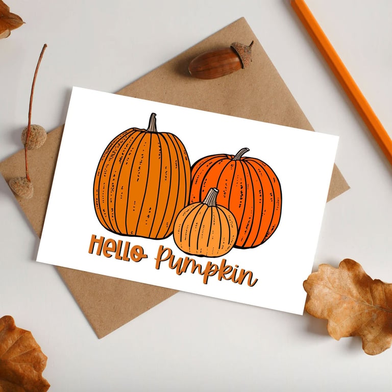 Hello Pumpkin Greeting Card