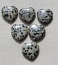 6 Dalmatian Jasper Solid Gemstone Polished Hearts - 20mm - Chakra Crafting - Image 5