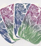 Tulip Postcard Set. A6 Linocut Prints - Image 1
