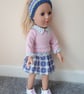 KNITTING PATTERN PDF Moss Stripe Headband for Doll - Image 4