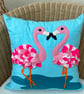 A Touch of Flamingo. Two Cushions with Flamingo Decoration. Holiday Memories  - Image 2