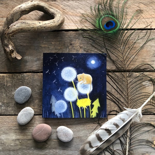 Dandelion Wishes Greetings Card by Hannah Willow