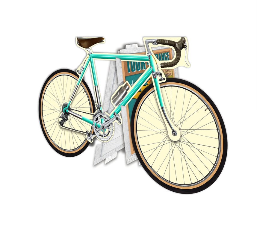 Cycle 3D sports greeting card