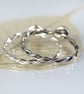 Mermaid Stacking Ring - Silver Abalone Ring - Sterling Silver Twist  - Image 5